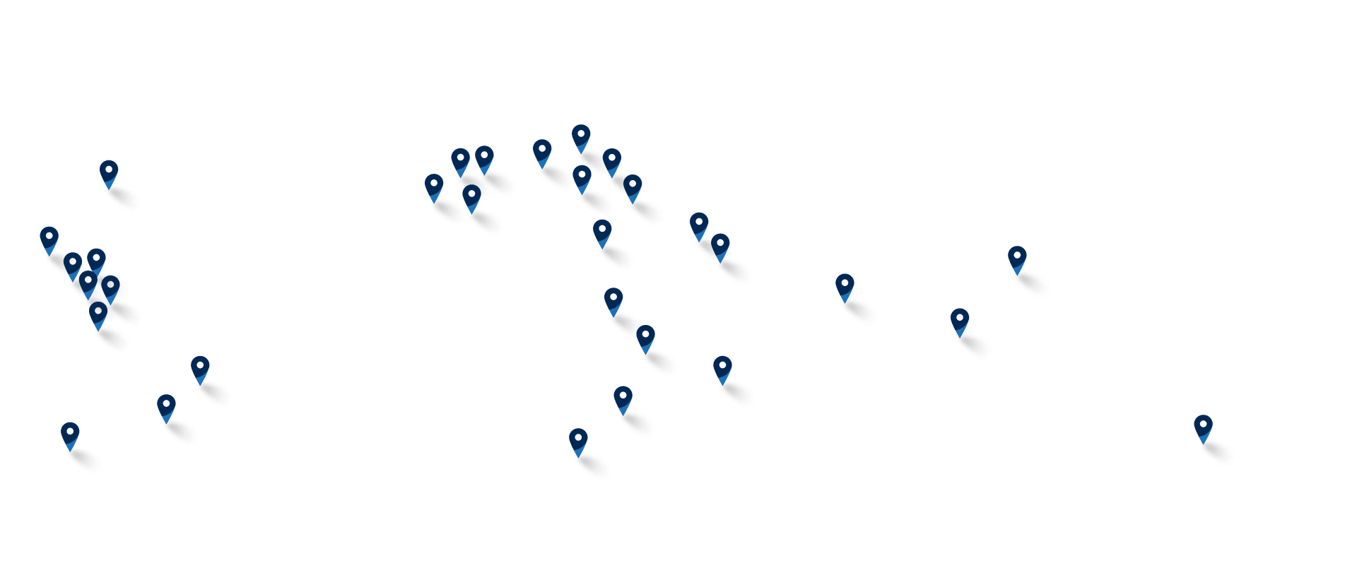Countries around the world where PVH has supplied PV projects